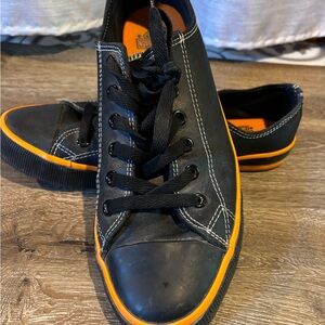 Harley-Davidson Black and Orange Sneakers